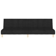 thumbnail image 2 of vidaXL 2-Seater Sofa Bed Black Fabric, 2 of 5