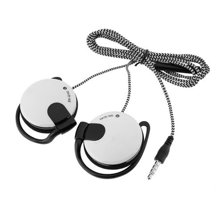 3.5mm Wired Gaming Headset On-Ear Sports Headphones Ear-hook Music Earphones w/ Microphone In-line Control for Smartphones Tablet Laptop Desktop