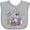AC-Heather Grey, variant on Inktastic Happy Easter Bunny Rabbit Boys Baby Bib