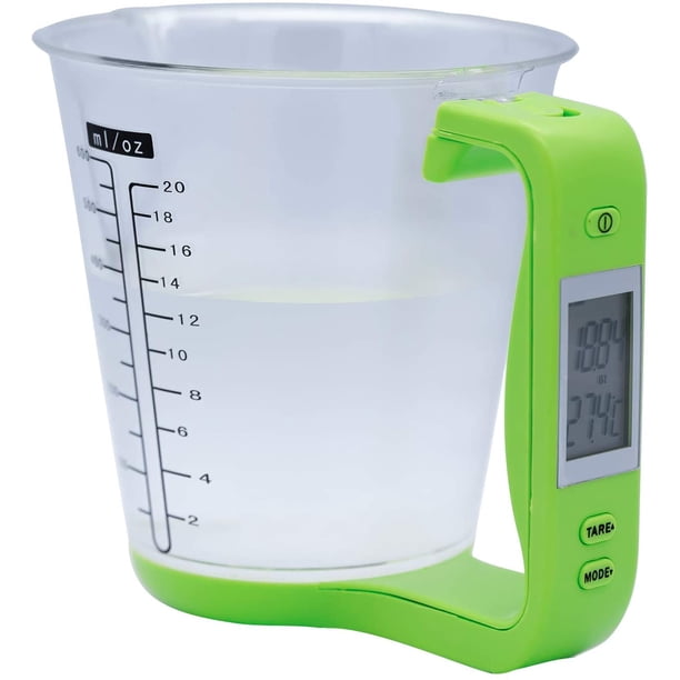 Balanza electrónica de cocina Taza medidora electrónica - Verde Zhivalor LL-1759-1