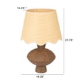 thumbnail image 2 of Creative Co-Op Resin Lamp with Scalloped Edge Shade, 2 of 5