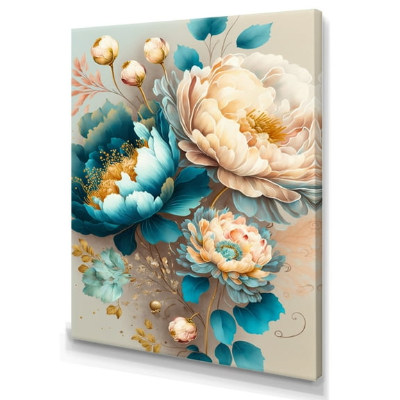Designart Multi-Color Blooming Flowers II Canvas Wall Art