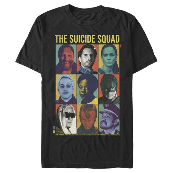 Men's The Suicide Squad Character Boxes  Graphic Tee Black Medium