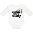 thumbnail image 3 of Inktastic I Hooked Papa's Heart with Fishing Rod Boys or Girls Long Sleeve Baby Bodysuit, 3 of 5