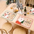 thumbnail image 3 of D-GROEE Winter Christmas Placemats Table Mat Cartoon Xmas Santa Claus Snowman Embroidery Place Mat 46cm x 35cm Dining Home Kitchen Table Decoration, 3 of 8
