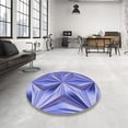 thumbnail image 4 of Ahgly Company Machine Washable Indoor Rectangle Transitional Sky Blue Area Rugs, 2' x 3', 4 of 7