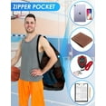 thumbnail image 4 of Bolsa de malla para balones de fútbol BROTOU, 100 L, malla con cordón, 10 a 12 pelotas, 4 of 7