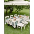 thumbnail image 4 of Outdoor Tablecloth with Umbrella Hole for Patio/Picnic/Party/Camping, Teal Brown Palm Leaf Waterproof Table Cloth Rectangle Table Cover Washable, Summer Botanical Tropical Rustic (52"x 70"), 4 of 8