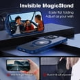 thumbnail image 3 of for iPhone 14 Pro Case with Magnetic Invisible Stand [Military Drop Protection] [Compatible with MagSafe] Shockproof Slim Translucent Matte Ring Holder Phone Case for Men Women 6.1 Inch, Blue, 3 of 7