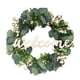 thumbnail image 2 of Guirnalda de eucalipto Artificial para puerta delantera, guirnalda colgante redonda de bayas blancas de hojas verdes de 17 pulgadas para jardín, pared Baoblaze Guirnalda floral, 2 of 8