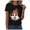 Black, variant on Gunia Halloween T Shirts Women Cotton Ghost Graphic Print Short Sleeve Crew Neck Casual Holiday Tops Tee Shirts Army Green S-2Xl