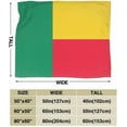 thumbnail image 2 of Couverture en Molleton Drapeau du Bénin Jeté Peluche Duveteux Super Doux Réversible en Microfibre Flanelle Couvertures 60"x50 Pouces, 2 of 4