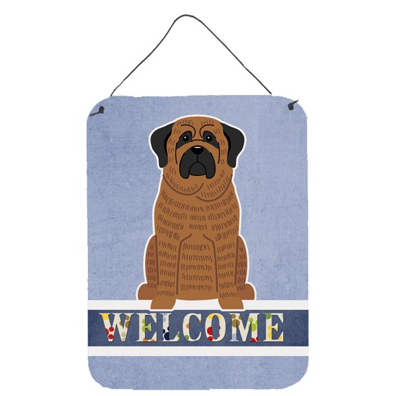 Carolines Treasures BB5596DS1216 Mastiff Brindle Welcome Wall or Door Hanging Prints