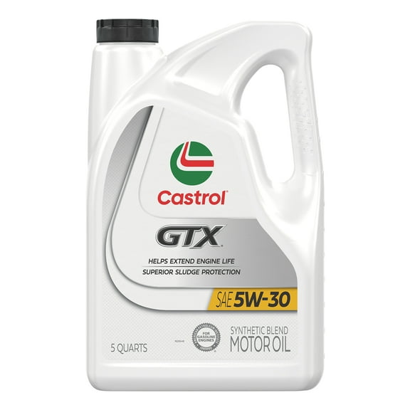Castrol GTX 5W-30 Synthetic Blend Motor Oil, 5 Quarts, Case of 3