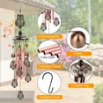 thumbnail image 3 of Owl Wind Chimes Outdoor, EEEkit 33.5" Large Retro Wind Bell with 4 Aluminum Tubes, 3 of 6