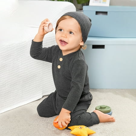 

SYNPOS 0-12Months Newborn Infant Baby Boy Clothes Outfits New to The Crew Outfits Long Pants Summer Toddler Baby Boy Clothes Set