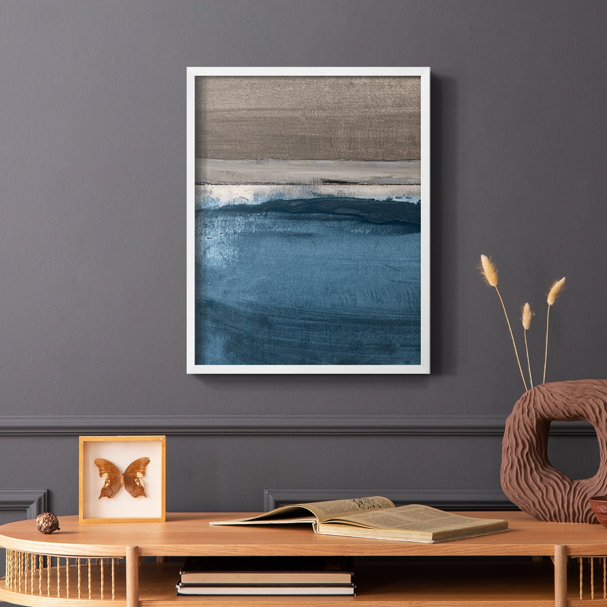 Midnight Sky I in White Solid Wood 8 x 10 Framed Print