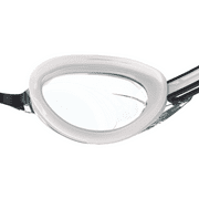 Speedo Vanquisher 3.0 Swimming Slide & Lock Nose Bridge Goggles, Clear/Black