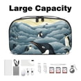 thumbnail image 3 of Penguin Waterproof Oxford Fabric Charger Case with Charger Pouch, Cable Organizer, and Cord & Cable Organizer- Digital Travel Bag- 5.9x9.44x3.14 in, 3 of 6