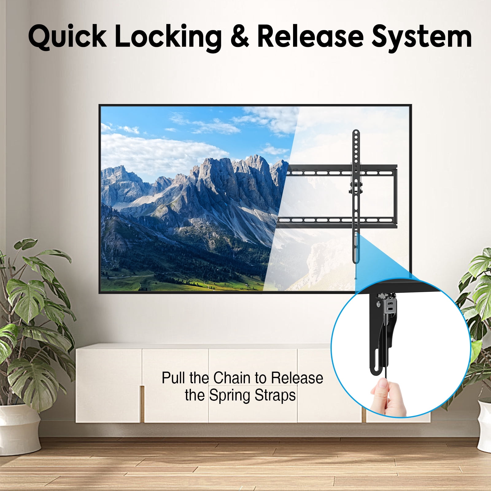 MOUNT PRO Tilting TV Wall Mount for 37-86" TVs up to 110lbs, Max VESA 800x400, Heavy-Duty Low-Profile TV Bracket Fits 16"/18"/24"/32" Studs