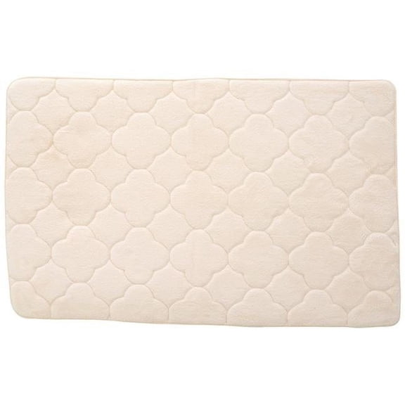 Stephan Roberts Home 40N-EM4V17-12 24 x 40 in. Embroidered Memory Foam Bath Mat - Angora