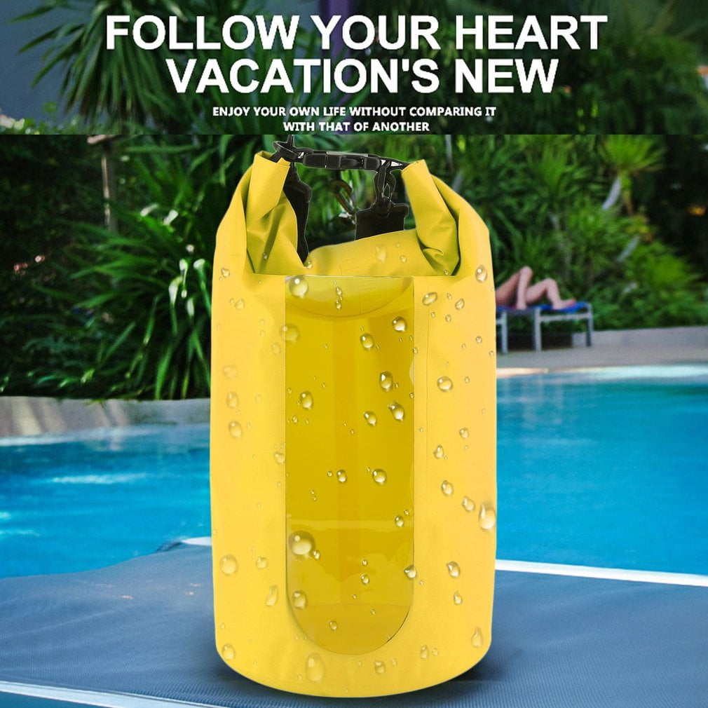 Yellow 20L Waterproof Dry Bag For Camping,Waterproof Dry Bag Roll Top Survival Sack Kit Dry Gear Bag Camping Equipment by yellowradio