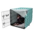 thumbnail image 5 of Abstract Dog Crate Cover, Minimalistic Dots Arrangement Contemporary Art Look Calm Ornamental Tile Pattern, Easy to Use Pet Kennel Cover Small Dogs Puppies Kittens, 7 Sizes, Dark Seafoam, by Ambesonne, 5 of 6