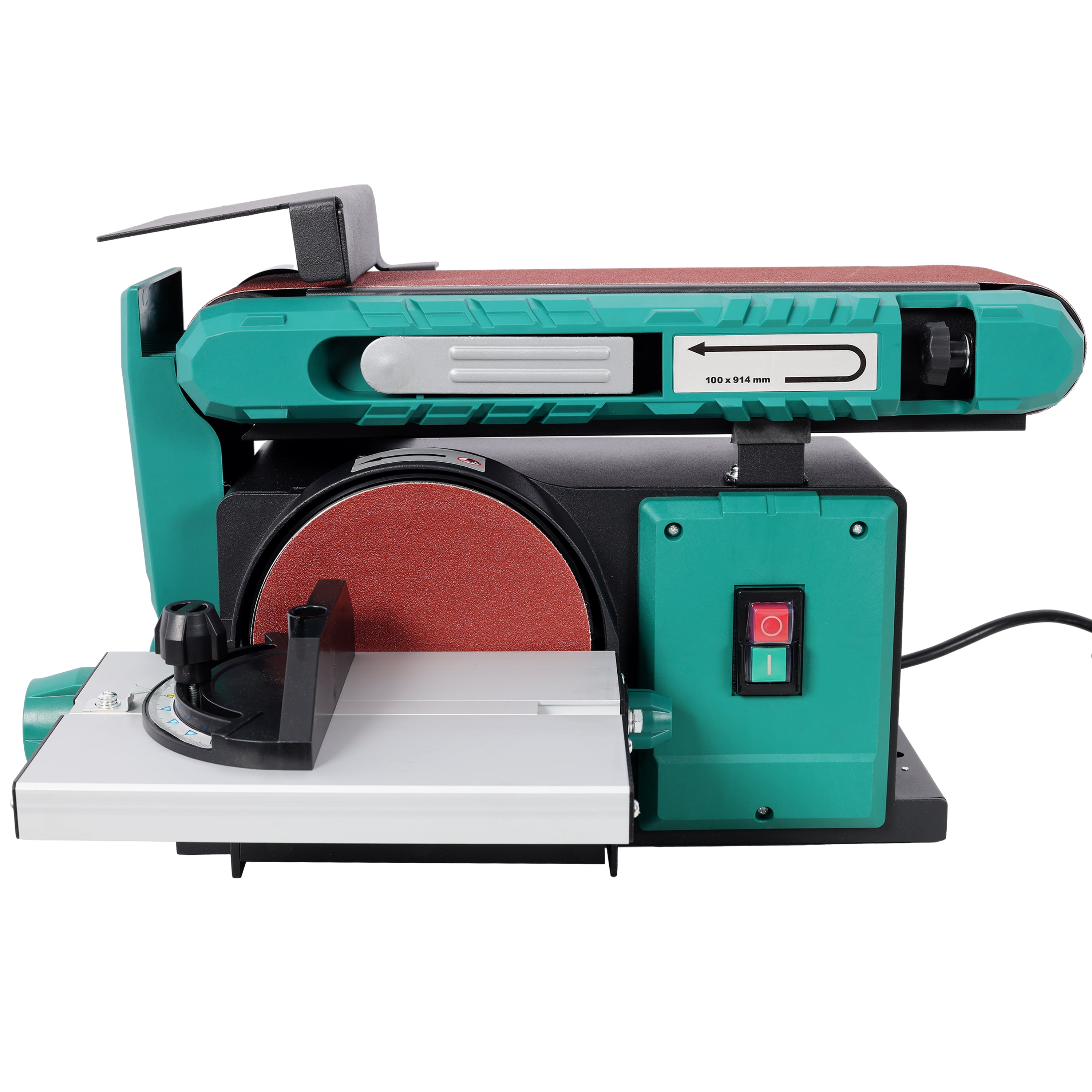 LiviNest 4x36 Inch Belt Sander: Industrial Benchtop Grinder with 6 Inch Disc - Metal Frame Adjustable Worktable for Woodworking & Furniture Restoration - Compact Workshop Tool for Small Studio Owners