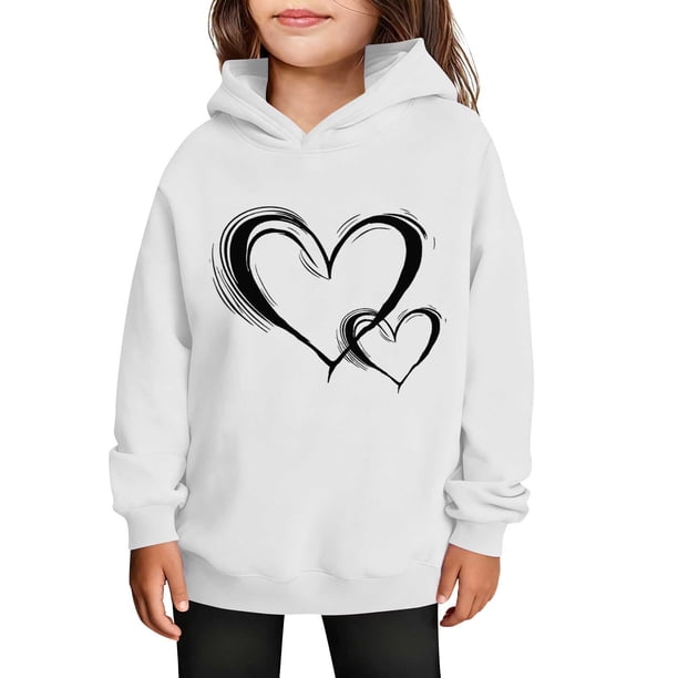 Sudaderas con capucha para niños y niñas, sudaderas casuales de manga larga, lindas sudaderas de gran tamaño con bolsillo de polar, chaquetas para niñas