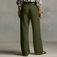 thumbnail image 6 of High Waisted Pants for Women Lounge Casual Straight Fit Travel Pants with Pockets Summer Trousers, 6 of 7