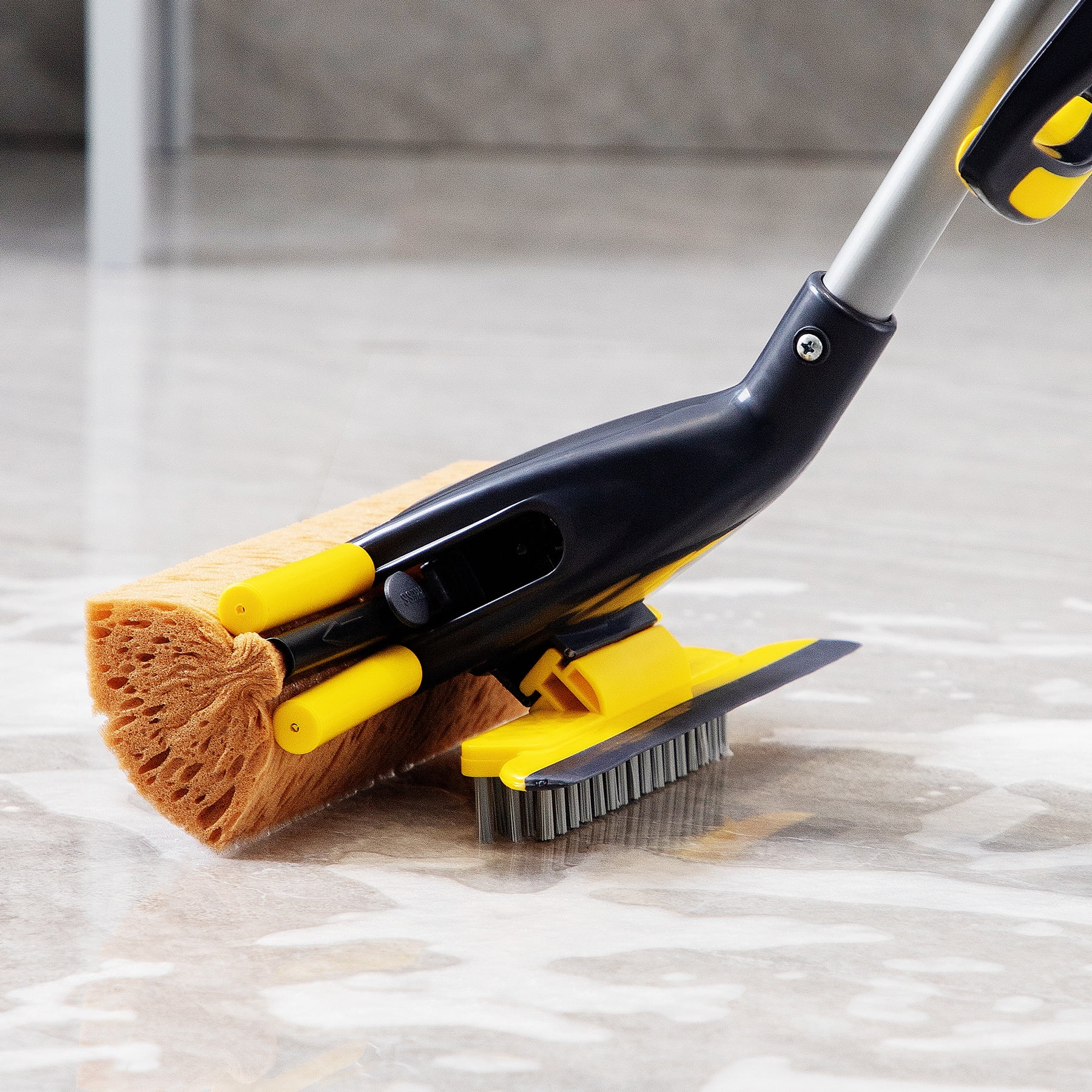 Eyliden Sponge Mop for Floor Cleaning with 2pcs Absorbent Sponge Hands