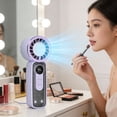 thumbnail image 4 of Thermoelectric Cooling Handheld Fan, USB Rechargeable Portable Mini Fan with Digital Display, Powerful Turbo Wind for Personal Cooling During Outdoor Sports and Summer Activities, 4 of 6