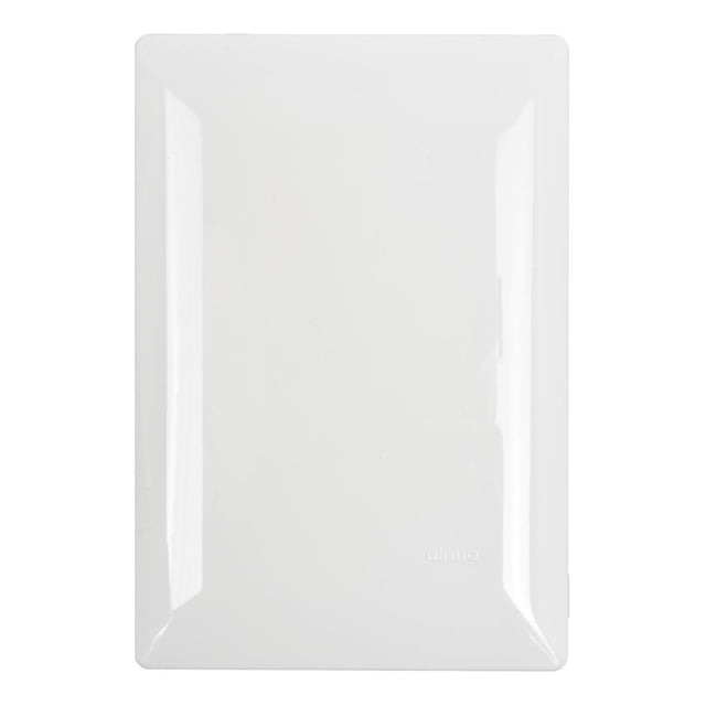 Placa Ciega Plástico Alpha Blanco