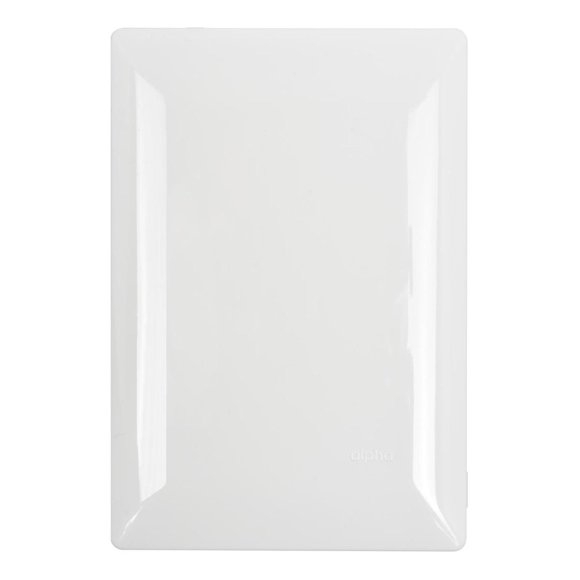 Placa Ciega Plástico Alpha Blanco