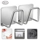 thumbnail image 1 of Portaesponjas para fregadero de cocina, soporte para esponja de acero inoxidable resistente a la oxidación con adhesivo fuerte con diseño de secado rápido y ahorro de espacio, soporte multifuncional, 1 of 8