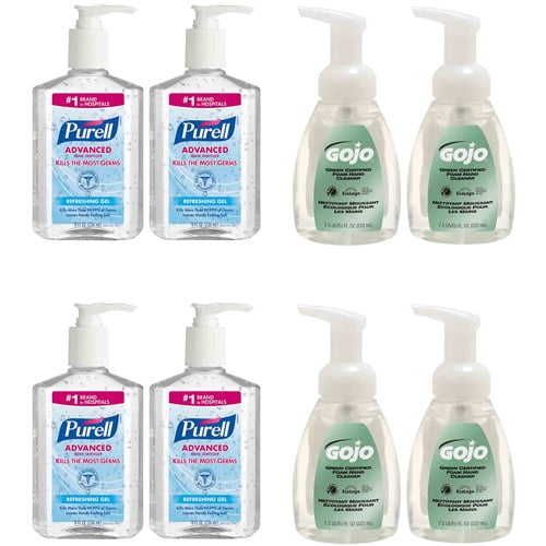Purell & GOJO Hand Sanitizer & Cleanser Kit, 8 pc