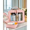 thumbnail image 3 of Set de bolsas de maquillaje LETGO Clear, bolsa de aseo aprobada por la TSA, rosa, 3 of 8