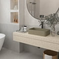 thumbnail image 2 of 19.7*12.8-inch rectangular bathroom cement art basin with drain in the same color, 2 of 11