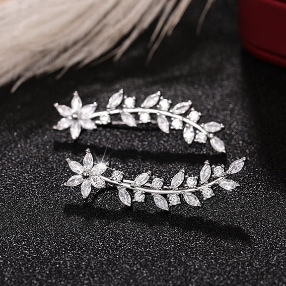 Raindrops Lightweight Ear Crawlers for Women, 1 Pair with Elegant , Fashion Jewelry