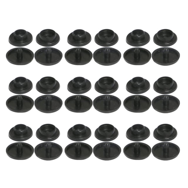 MasteelfCA 100 Sets T5 Plastic Button Snaps Sewing Fastener Clothing Accessories Buttons Set (Black)