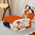 thumbnail image 5 of Homewish Modern Abstract Aesthetic Zipper Twin Comforter Sets with Fitted Sheet and 2 Pillowcases,Colorful Flowers Zipper Bedding Set For Men Women,Reversible,4-Piece, 5 of 7