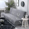 thumbnail image 2 of Futon Sofa Slipcover Elastic Armless Sofa Cover Furniture Protector For Sofa Bed Without Armrests, 2 of 4