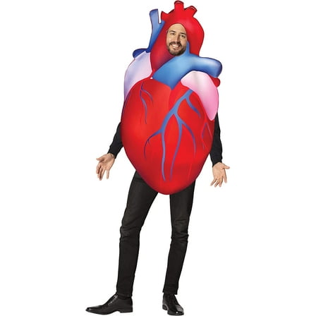Rasta Imposta Heart Halloween Costume, Unisex Adult, Red, One Size