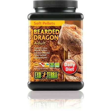 Exo Terra Soft Pellets, Bearded Dragon Ad 19oz (Best Bearded Dragon Pellet Food)