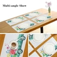 thumbnail image 3 of Turquoise Truck Placemats Set of 4 Spring Flowers Place Mats Washable for Kitchen Dining Table Heat Resistant Decorative Colth Table Mats 12x18 Inch, 3 of 6