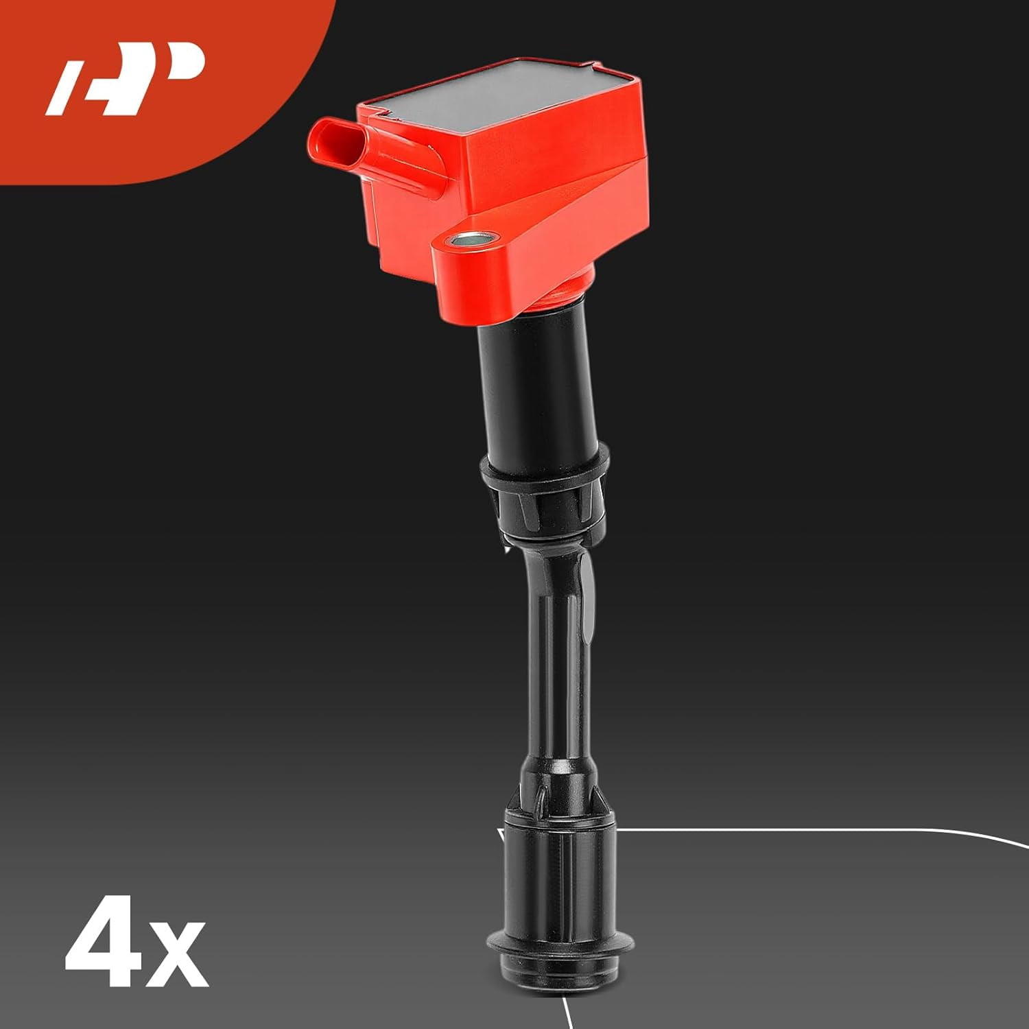 A-Premium (Red) Set of 8 Ignition Coil Pack and Iridium Spark Plugs Compatible with Ford Escape 2017-2019, Fusion 2014-2020, 1.5L
