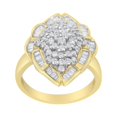 thumbnail image 3 of 10K Yellow Gold 1ct TDW Diamond Cluster Ring (H-I,SI1-SI2), 3 of 8