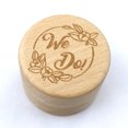 thumbnail image 4 of pitrice Rustic Wedding Wood Ring Holder Wedding Ring Bearer Box Engagement Engraving Wooden Rings Box, 4 of 8