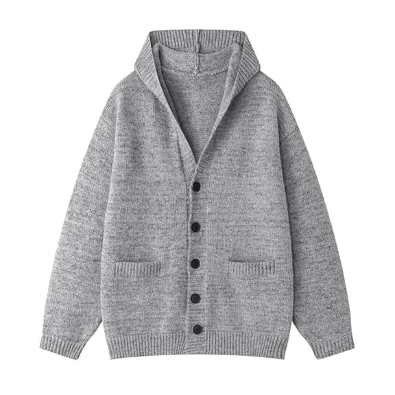 Sweaters for Men - Winter Textured Knit Sweater Jacket, Fashionable Loose Fit Long Sleeve Outerwear, Comfortable Warm Fall Wear, Breathable Knit, Versatile Men's Clothing