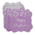 thumbnail image 3 of Inkdotpot Pack Of 50 Real Silver Foil Bracket Shape Paper Tags Happy Birthday Favor Hang Tags, 3 of 6